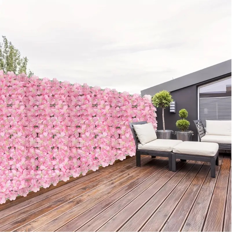 Planta Artificial En Rollo 3x1m Flores Enredadera Cerco - Imagen 6