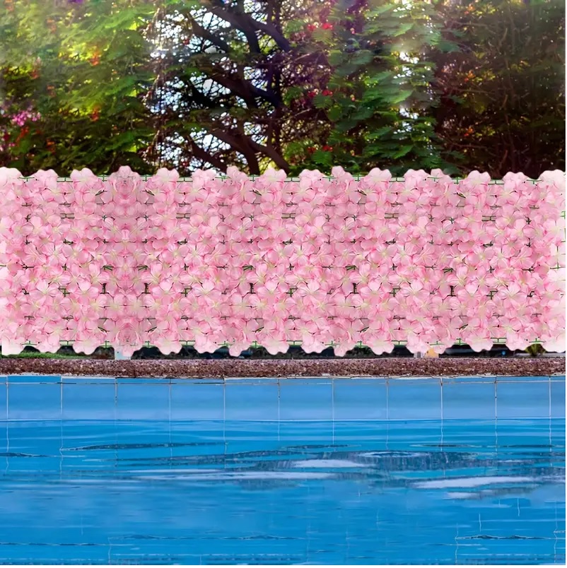 Planta Artificial En Rollo 3x1m Flores Enredadera Cerco - Imagen 7