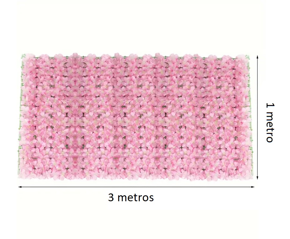Planta Artificial En Rollo 3x1m Flores Enredadera Cerco - Imagen 9