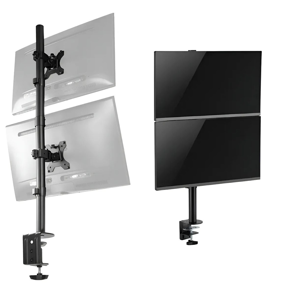 Soporte Para 2 Monitores Vertical Inclinación Libre