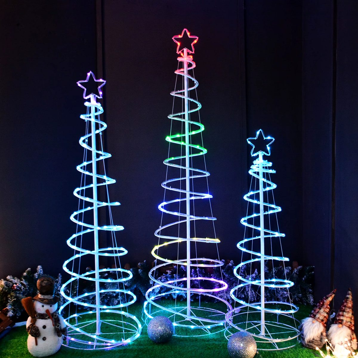 Árbol De Navidad En Espiral Luces Led Multicolor - Imagen 4