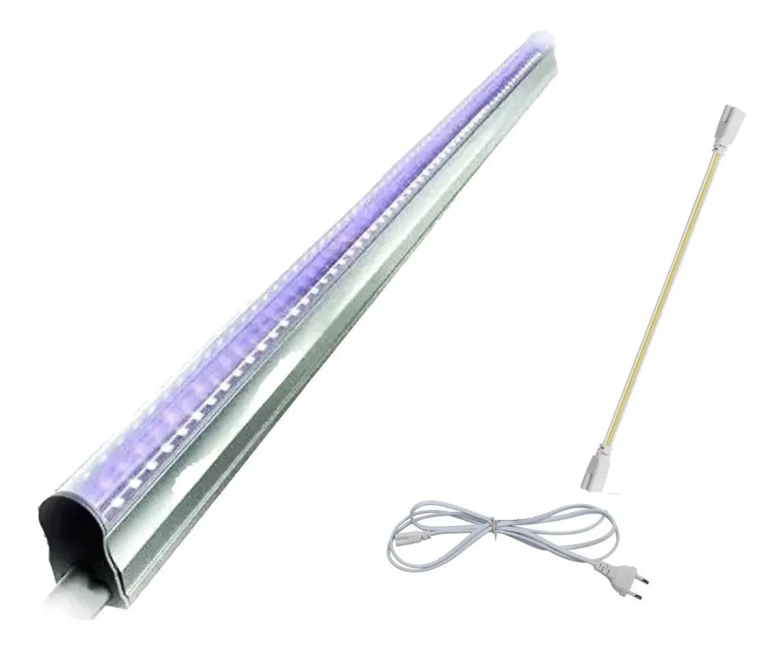Tubo Led 30 Cm Luz Negra Uv Ultravioleta Cotillon Fluor Neon - Imagen 5